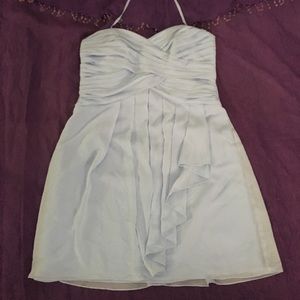 Baby Blue Knee Length Dress